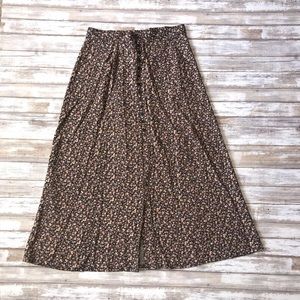 Express Floral Button Down Maxi Skirt